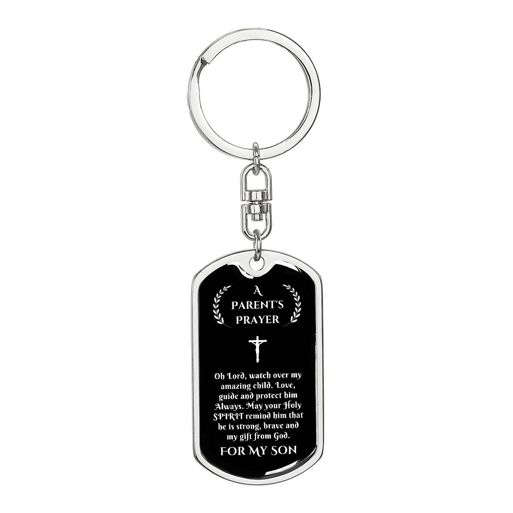 A Parent's Prayer for My Son, Small Gift for Son from Mother, Mother to Son Gift, Fathers to Son Gift, Prayer, Prayer Key Chain for Son, Birthday, Graduation