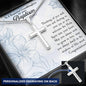 Granddaughter Baptism Cross Granddaughter Custom Baptism Gift Unique Baptism Necklace Catholic Baptism Gift from Grandparents Baptism Girl