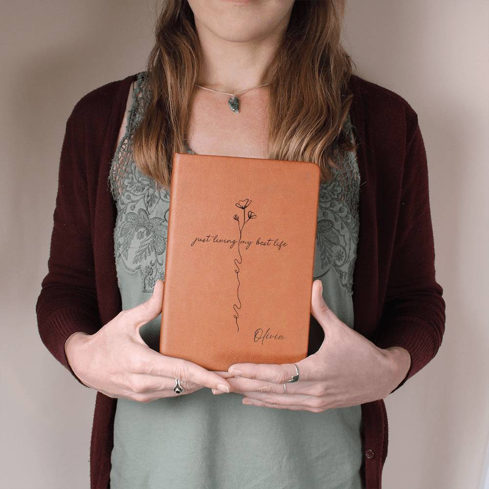 Custom Leather Journal, Personalized Quote with Name, Great Gift for any Occasion, Birthday Gifts for Her