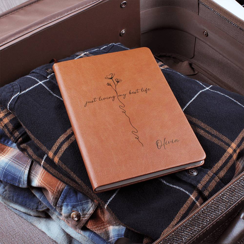Custom Leather Journal, Personalized Quote with Name, Great Gift for any Occasion, Birthday Gifts for Her