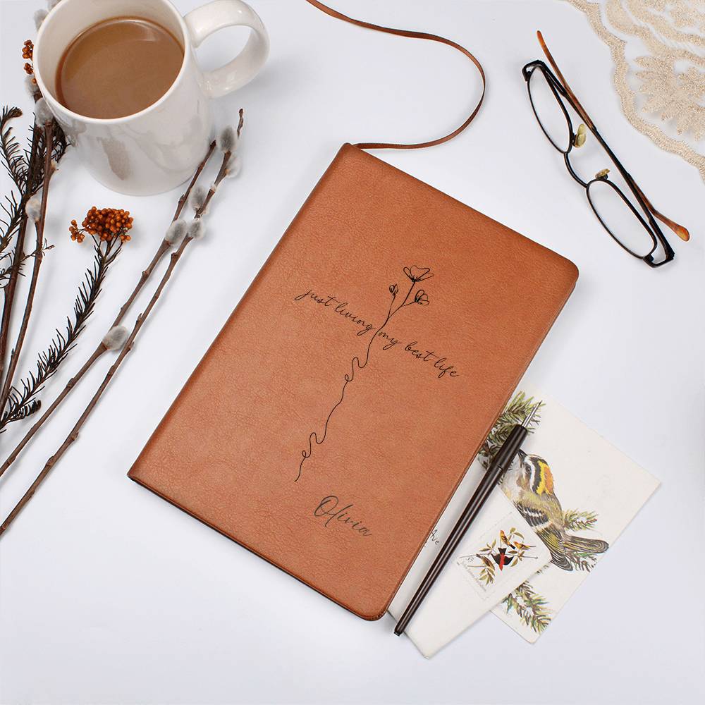 Custom Leather Journal, Personalized Quote with Name, Great Gift for any Occasion, Birthday Gifts for Her