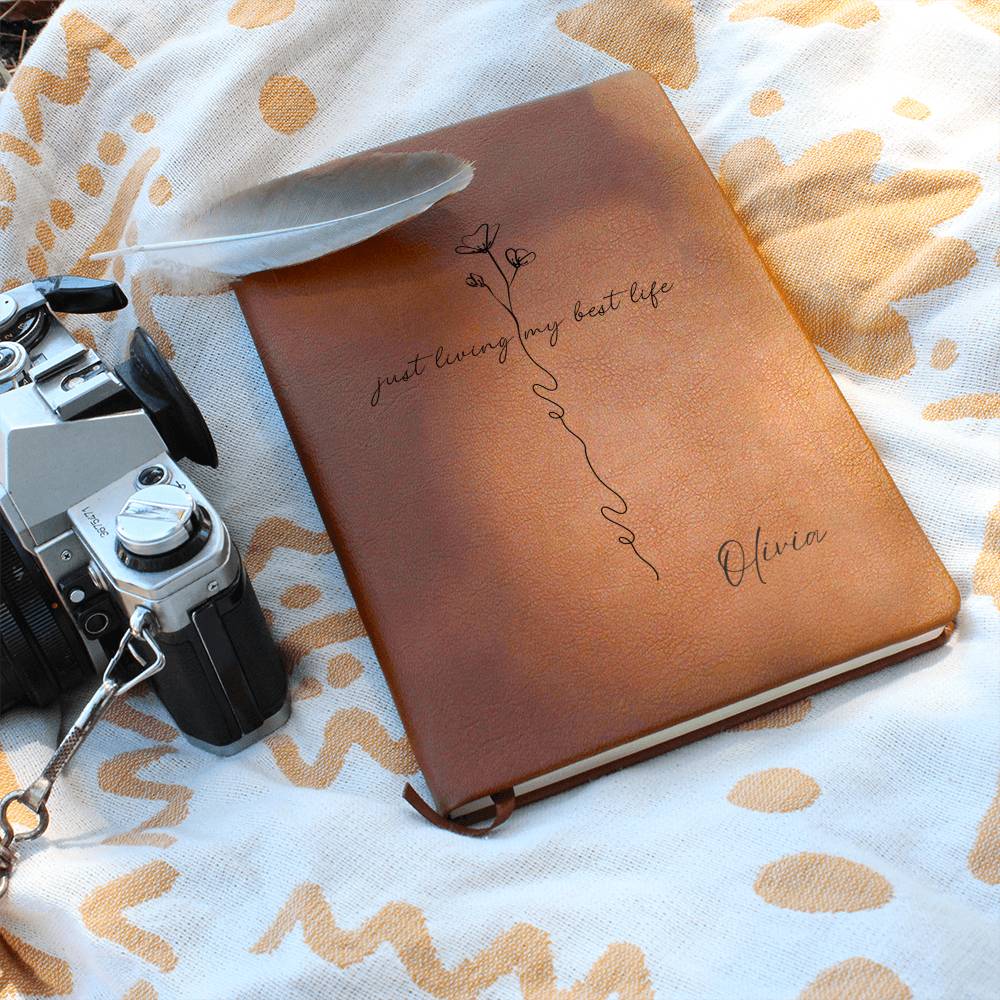 Custom Leather Journal, Personalized Quote with Name, Great Gift for any Occasion, Birthday Gifts for Her