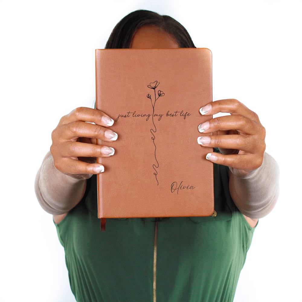 Custom Leather Journal, Personalized Quote with Name, Great Gift for any Occasion, Birthday Gifts for Her