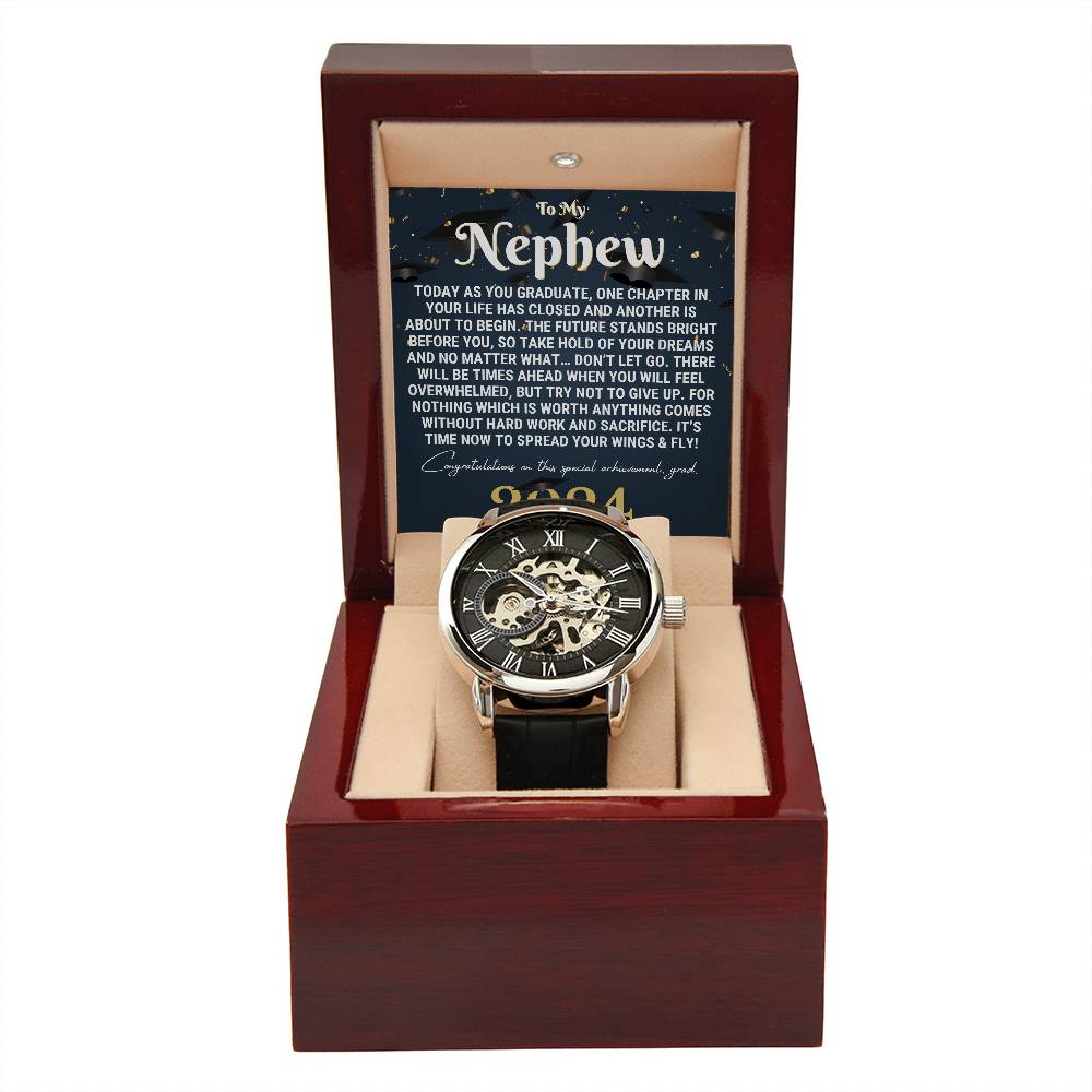 Nephew Graduation Gift from Aunt Uncle, Nephew Graduation Watch, Gift for Nephew, Meaningful Graduation Gift fro Nephew, Unique Nephew Gift