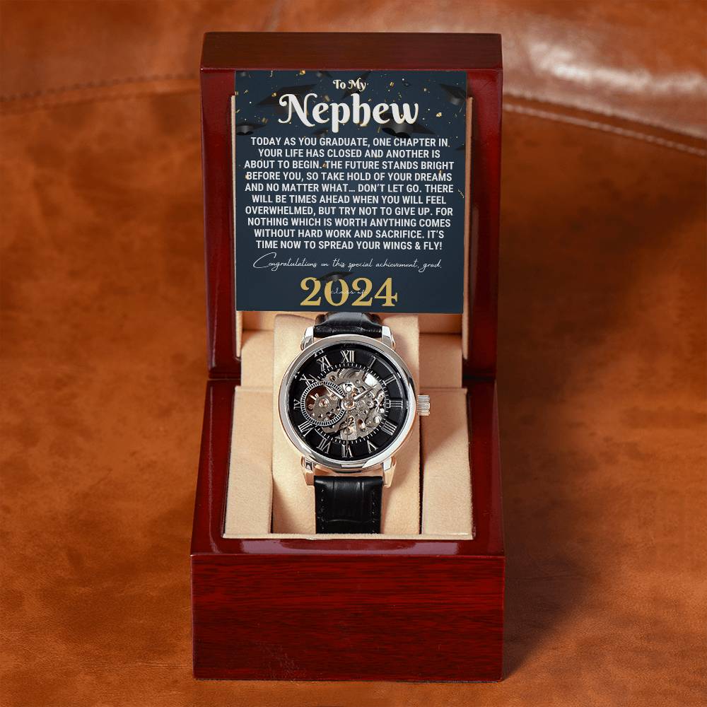 Nephew Graduation Gift from Aunt Uncle, Nephew Graduation Watch, Gift for Nephew, Meaningful Graduation Gift fro Nephew, Unique Nephew Gift