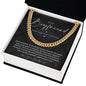 To My Boyfriend, Boyfriend Valentines Day Gift, Unique Boyfriend Birthday Gift, Promise Necklace, Best Gift for Boyfriend, Cuban Chain