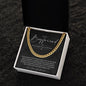 To My Boyfriend, Boyfriend Valentines Day Gift, Unique Boyfriend Birthday Gift, Promise Necklace, Best Gift for Boyfriend, Cuban Chain