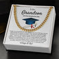 Grandson Graduation Gift from Grandma Grandpa, Best Graduation Gift for Grandson, Cuban Link Chain, Class of 2024, Grandson Gift