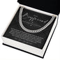 To My Boyfriend, Boyfriend Valentines Day Gift, Unique Boyfriend Birthday Gift, Promise Necklace, Best Gift for Boyfriend, Cuban Chain