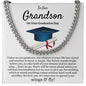 Grandson Graduation Gift from Grandma Grandpa, Best Graduation Gift for Grandson, Cuban Link Chain, Class of 2024, Grandson Gift