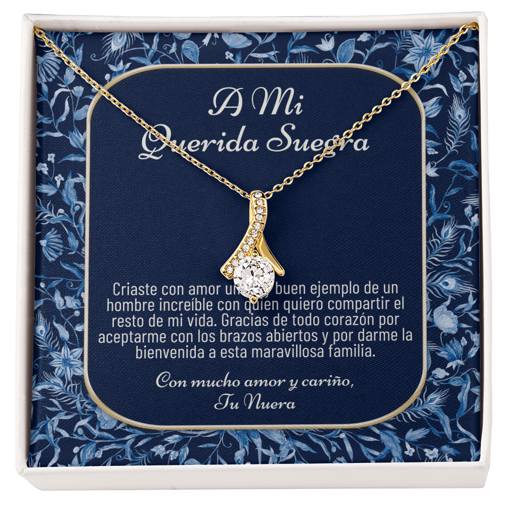 Suegra Necklace Gift, Spanish Mother In Law Gift from Daughter In Law, Regalo Para Mi Suegra,Nuera A Suegra Cumpleaños De La Suegra,Jewelry