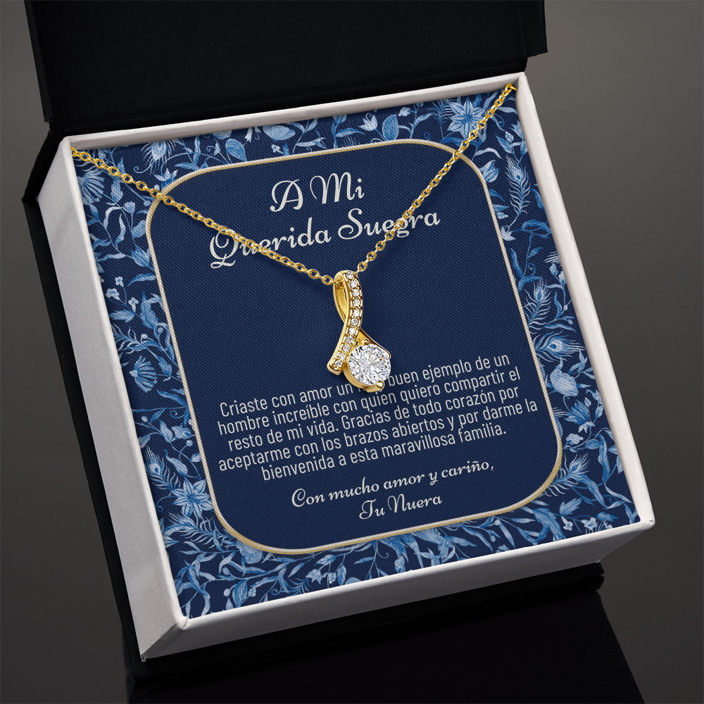 Suegra Necklace Gift, Spanish Mother In Law Gift from Daughter In Law, Regalo Para Mi Suegra,Nuera A Suegra Cumpleaños De La Suegra,Jewelry