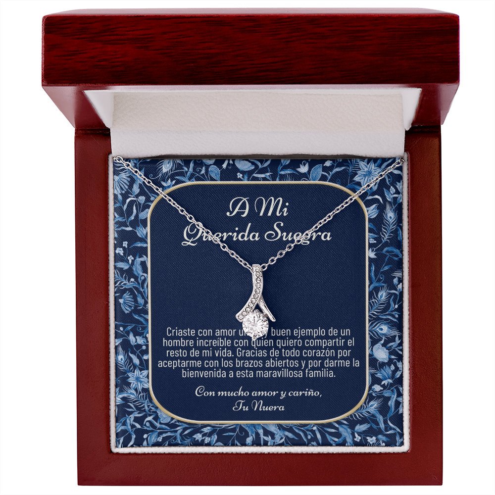 Suegra Necklace Gift, Spanish Mother In Law Gift from Daughter In Law, Regalo Para Mi Suegra,Nuera A Suegra Cumpleaños De La Suegra,Jewelry