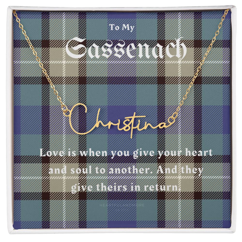 To My Sassenach, Outlander Gift, Outlander Gift Box, Outlander Jewelry, Outlander Gift For Wife, Outlander Charm, Outlander Necklace