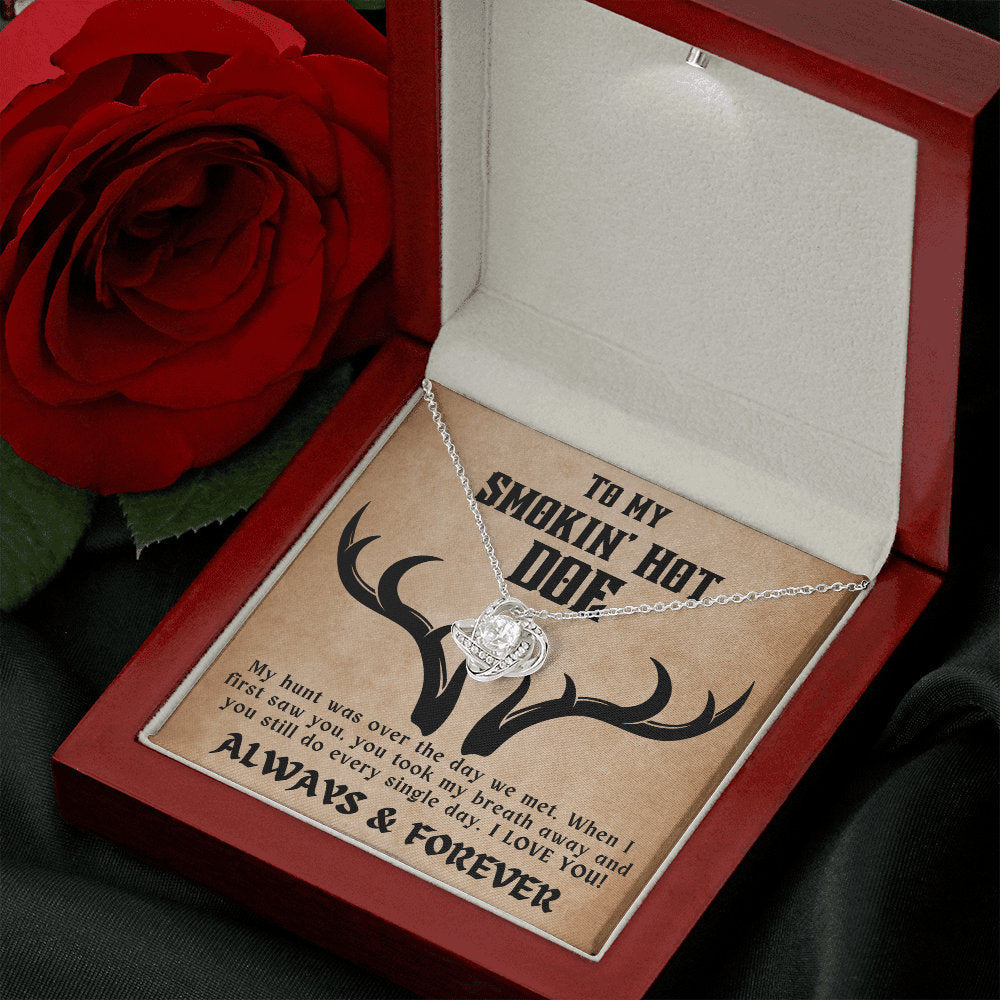 To My Smokin Hot Doe Necklace Gift for Wife, Valentine's Day Gift for Wife, Anniversary Gift for Wife, Soulmate Gift, Hunter Gift for Wife