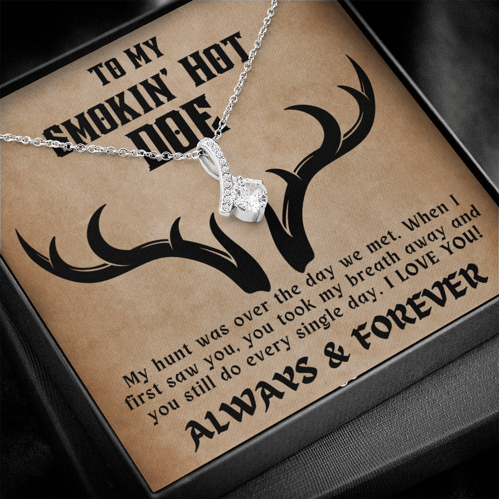 To My Smokin Hot Doe Necklace Gift for Wife, Valentine's Day Gift for Wife, Anniversary Gift for Wife