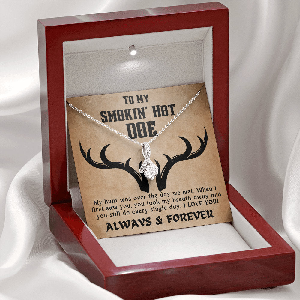 To My Smokin Hot Doe Necklace Gift for Wife, Valentine's Day Gift for Wife, Anniversary Gift for Wife