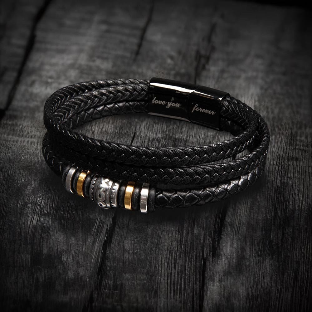 Meaningful Dad Fathers Day Gifts, Leather Bracelet, Best Fathers Day Gifts for Dad from Son, Dad Fathers Day Present, Son to Dad Gifts Ideas