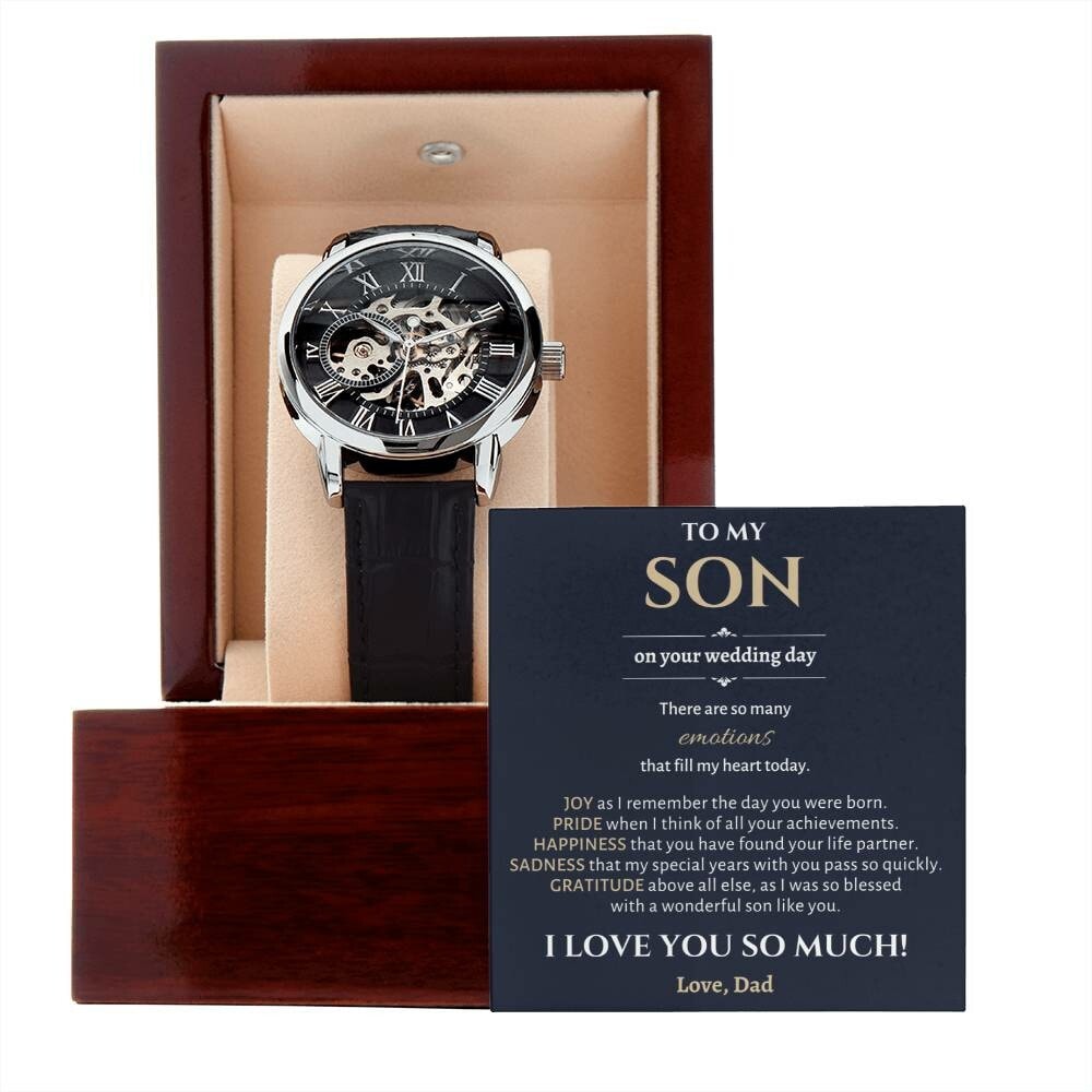 Groom Gift from Dad, To My Son on His Wedding Day, Son Wedding Day Gift, Wedding Gift for Son, Sentimental Wedding Gift
