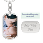 Wife & Baby Photo Key Chain