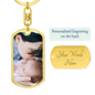 Wife & Baby Photo Key Chain