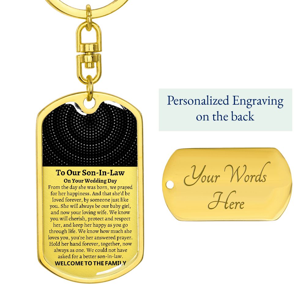 To Our Son In Law On His Wedding Day, Groom Gift from Mother In Law Father In Law, Small Wedding Gift for Son In Law, Custom Son In Law Gift