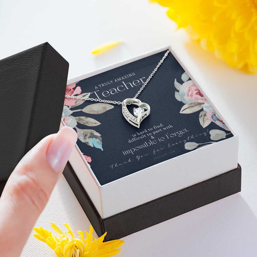 Teacher Gift, Gift for Teacher Necklace, A Truly Amazing Teacher Appreciation Gift