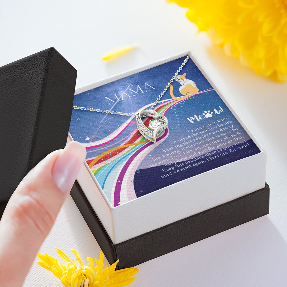 To My Cat Mama, Cat loss gifts, Rainbow Bridge Cat, Pet sympathy gift, Cat loss necklace, Until We Meet Again Necklace, Loss of Cat memorial necklace