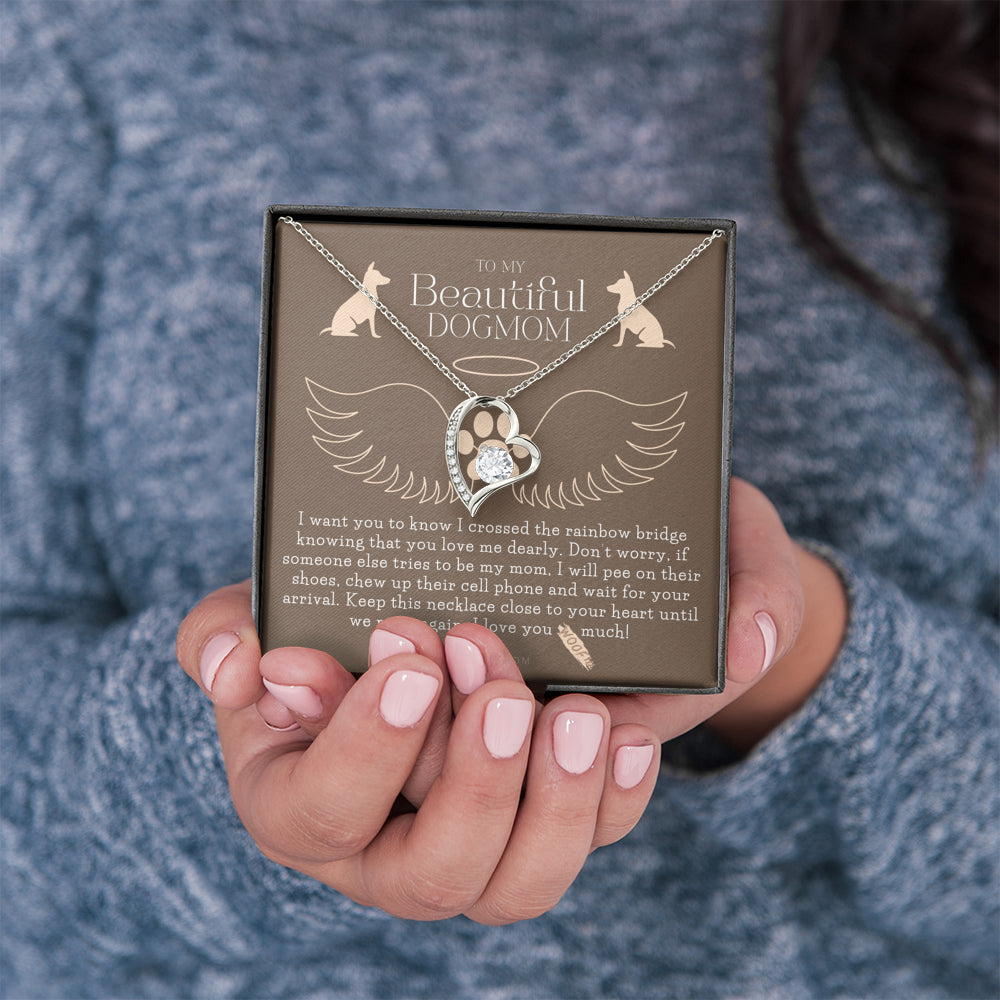 To My Dog Mama, Beautiful Dog Mom, Until We Meet Again Necklace, Loss of Dog memorial necklace, Dog loss gifts, Rainbow Bridge Dog, Pet sympathy gift