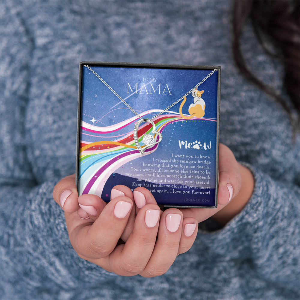 To My Cat Mama, Cat loss gifts, Rainbow Bridge Cat, Pet sympathy gift, Cat loss necklace, Until We Meet Again Necklace, Loss of Cat memorial necklace