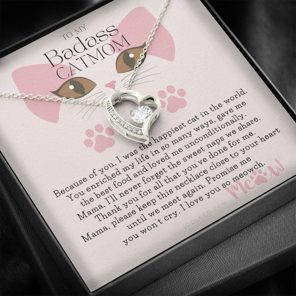 To My Cat Mama, To My Badass Cat Mom, Cat loss gifts, Rainbow Bridge Cat, Pet sympathy gift, Cat loss necklace, Until We Meet Again Necklace, Loss of Cat memorial necklace