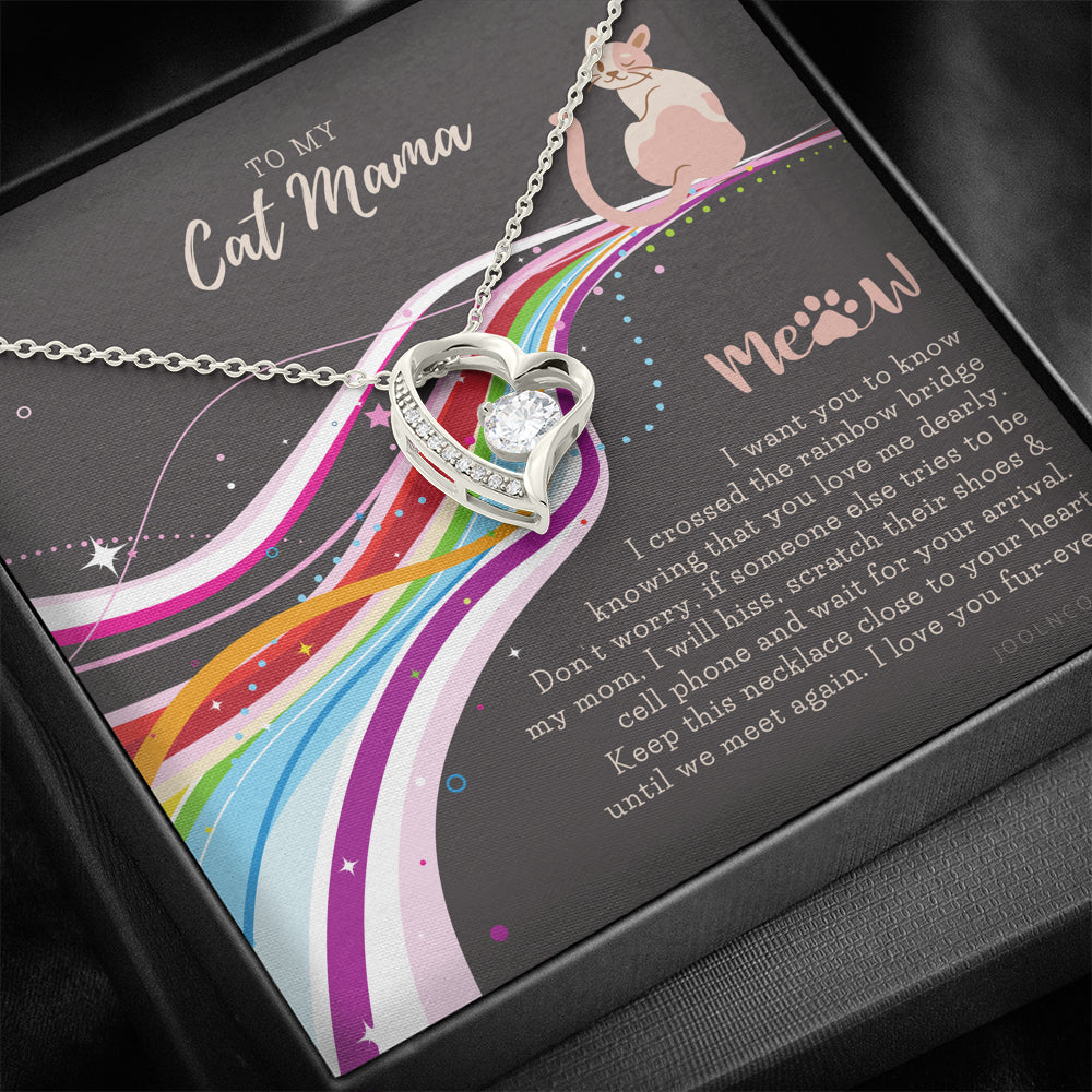 To My Cat Mama, Cat loss gifts, Rainbow Bridge Cat, Pet sympathy gift, Cat loss necklace, Until We Meet Again Necklace, Loss of Cat memorial necklace