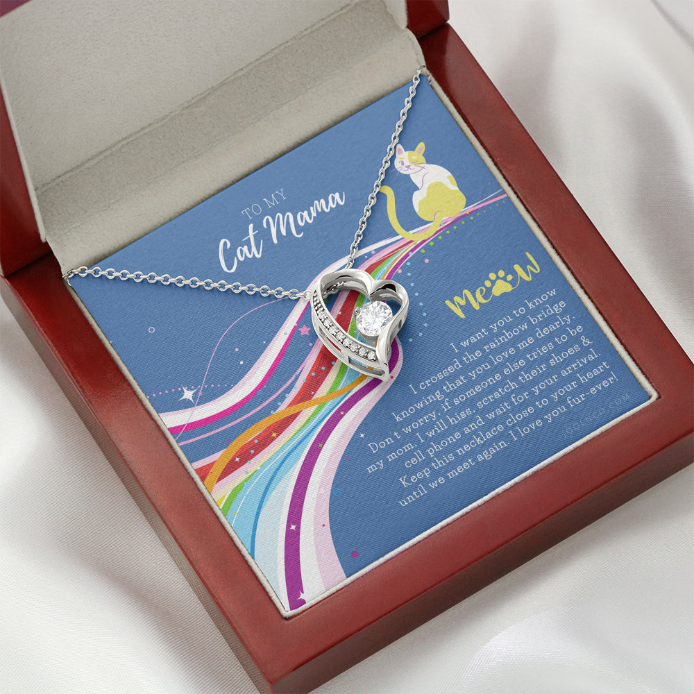 To My Cat Mama, Cat loss gifts, Rainbow Bridge Cat, Pet sympathy gift, Cat loss necklace, Until We Meet Again Necklace, Loss of Cat memorial necklace