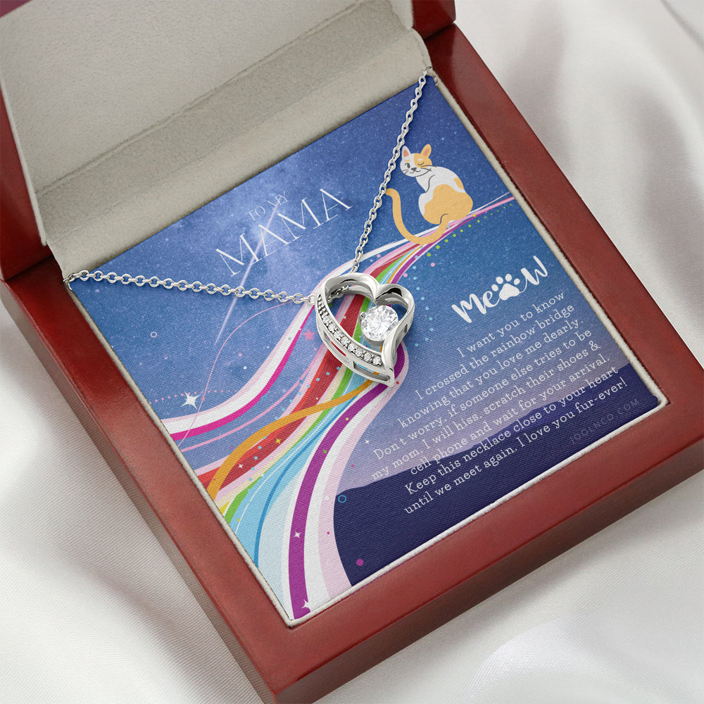 To My Cat Mama, Cat loss gifts, Rainbow Bridge Cat, Pet sympathy gift, Cat loss necklace, Until We Meet Again Necklace, Loss of Cat memorial necklace
