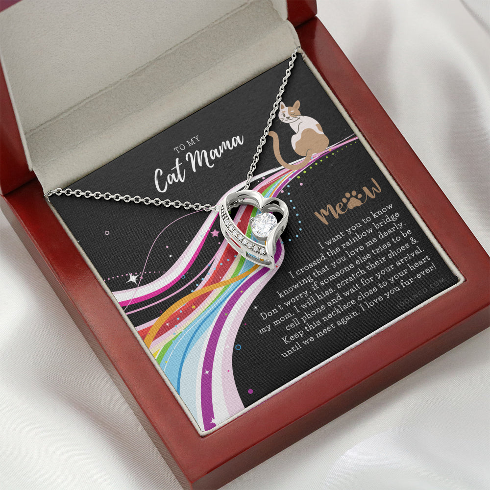 To My Cat Mama, Cat loss gifts, Rainbow Bridge Cat, Pet sympathy gift, Cat loss necklace, Until We Meet Again Necklace, Loss of Cat memorial necklace