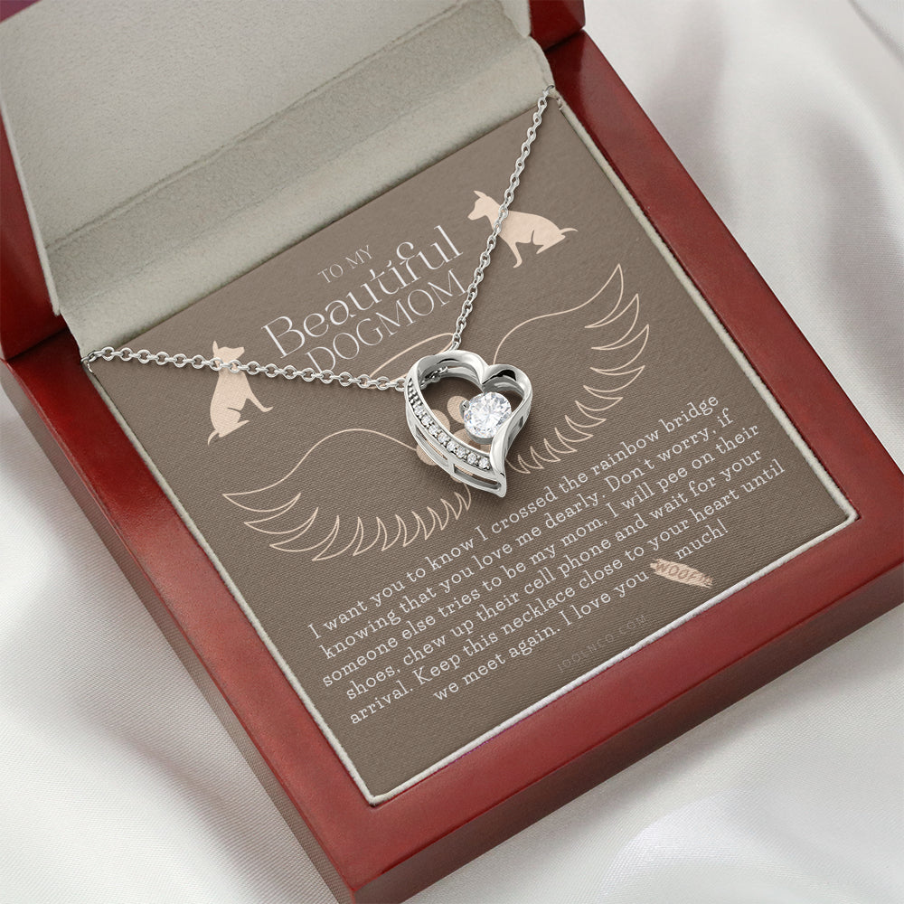 To My Dog Mama, Beautiful Dog Mom, Until We Meet Again Necklace, Loss of Dog memorial necklace, Dog loss gifts, Rainbow Bridge Dog, Pet sympathy gift