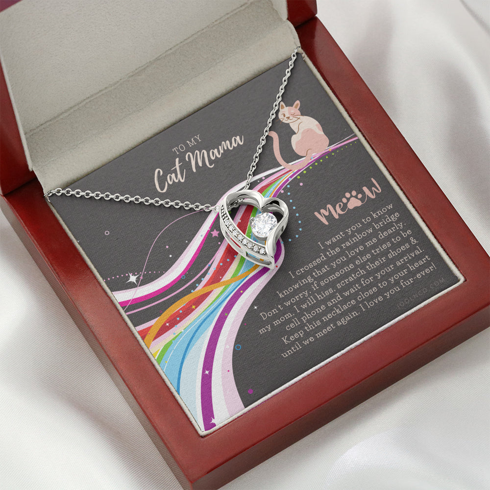To My Cat Mama, Cat loss gifts, Rainbow Bridge Cat, Pet sympathy gift, Cat loss necklace, Until We Meet Again Necklace, Loss of Cat memorial necklace