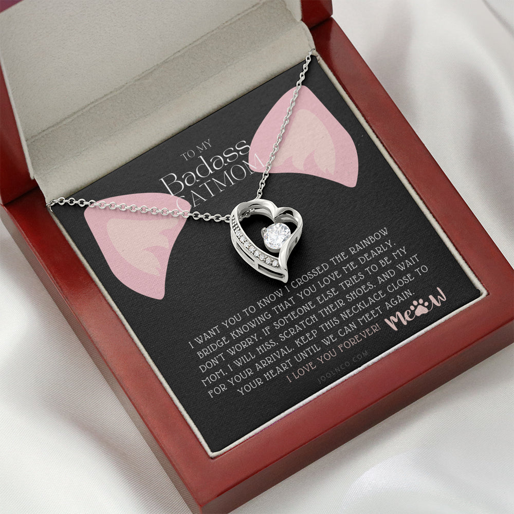 To My Badass Cat Mom, Until We Can Meet Again Necklace, Loss of Cat memorial necklace, Cat loss gifts, Rainbow Bridge Cat, Pet sympathy gift
