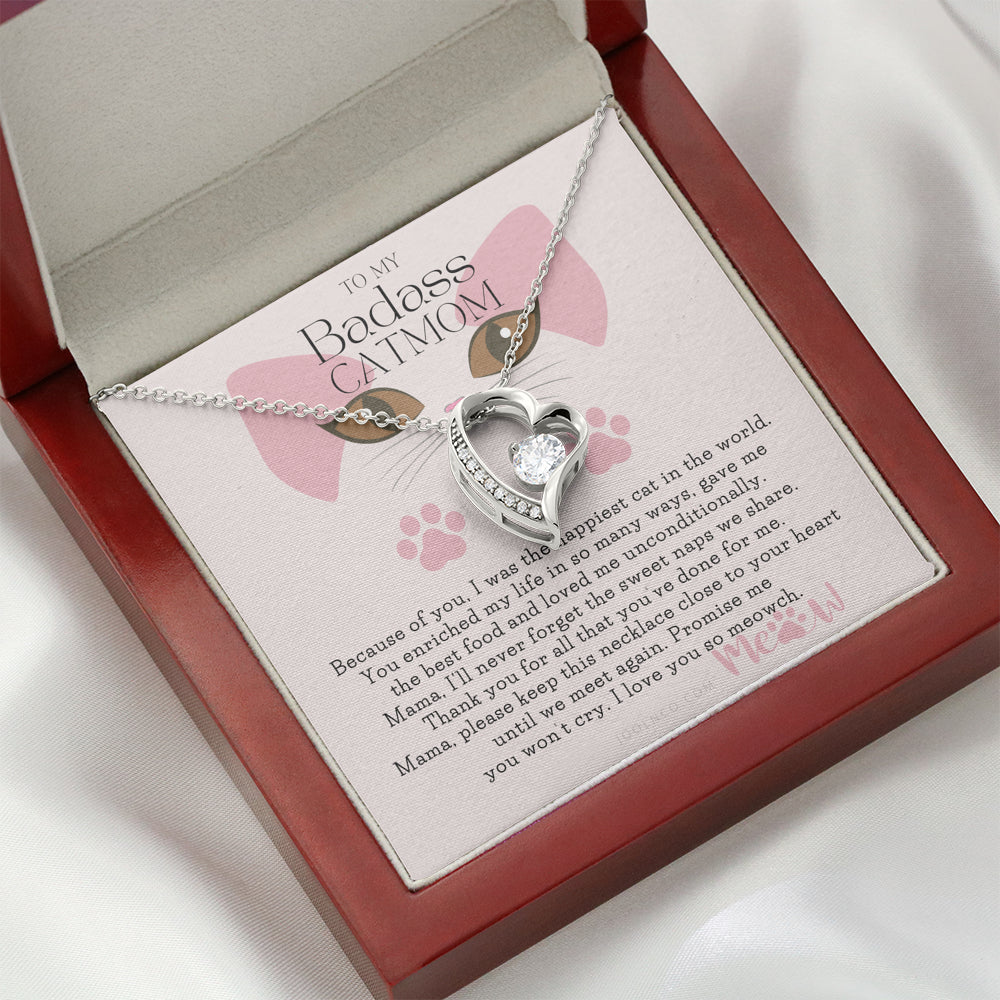 To My Cat Mama, To My Badass Cat Mom, Cat loss gifts, Rainbow Bridge Cat, Pet sympathy gift, Cat loss necklace, Until We Meet Again Necklace, Loss of Cat memorial necklace