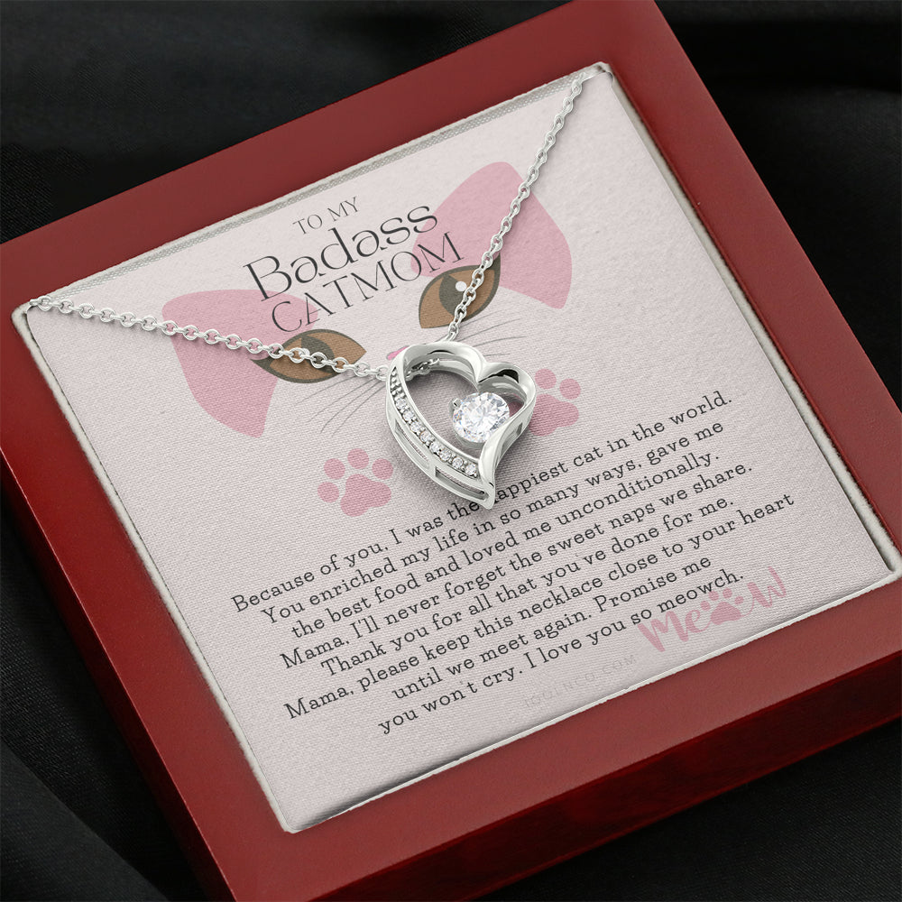 To My Cat Mama, To My Badass Cat Mom, Cat loss gifts, Rainbow Bridge Cat, Pet sympathy gift, Cat loss necklace, Until We Meet Again Necklace, Loss of Cat memorial necklace