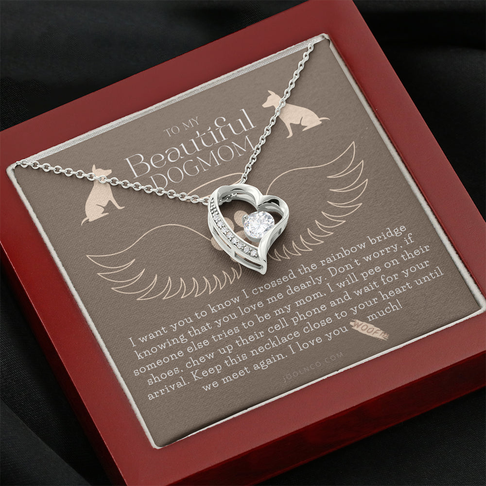 To My Dog Mama, Beautiful Dog Mom, Until We Meet Again Necklace, Loss of Dog memorial necklace, Dog loss gifts, Rainbow Bridge Dog, Pet sympathy gift