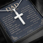 Personalized Cross Necklace for Dad, Personalized Gift for Dad on Father’s Day, Father’s Day gift for Dad, Dad Necklace, Dad Definition Necklace, Dad Definition Gift