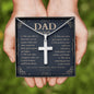 Personalized Cross Necklace for Dad, Personalized Gift for Dad on Father’s Day, Father’s Day gift for Dad, Dad Necklace, Dad Definition Necklace, Dad Definition Gift