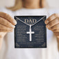 Personalized Cross Necklace for Dad, Personalized Gift for Dad on Father’s Day, Father’s Day gift for Dad, Dad Necklace, Dad Definition Necklace, Dad Definition Gift