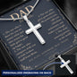Personalized Cross Necklace for Dad, Personalized Gift for Dad on Father’s Day, Father’s Day gift for Dad, Dad Necklace, Dad Definition Necklace, Dad Definition Gift