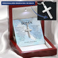 Geschenk für Sohn Mama, Mutter Sohn Geschenk, Geburtstagsgeschenk für Sohn, Kreuz Kette Mit Gravur für Sohn, Konfirmationsgeschenk