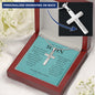 Geschenk für Sohn Mama, Mutter Sohn Geschenk, Geburtstagsgeschenk für Sohn, Kreuz Kette Mit Gravur für Sohn, Konfirmationsgeschenk