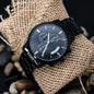 Personalized gift for Dad, Gift for Dad on Father’s Day, Watch for Dad, Black Chronograph Watch