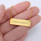 Roman Numeral Horizontal Bar Necklace
