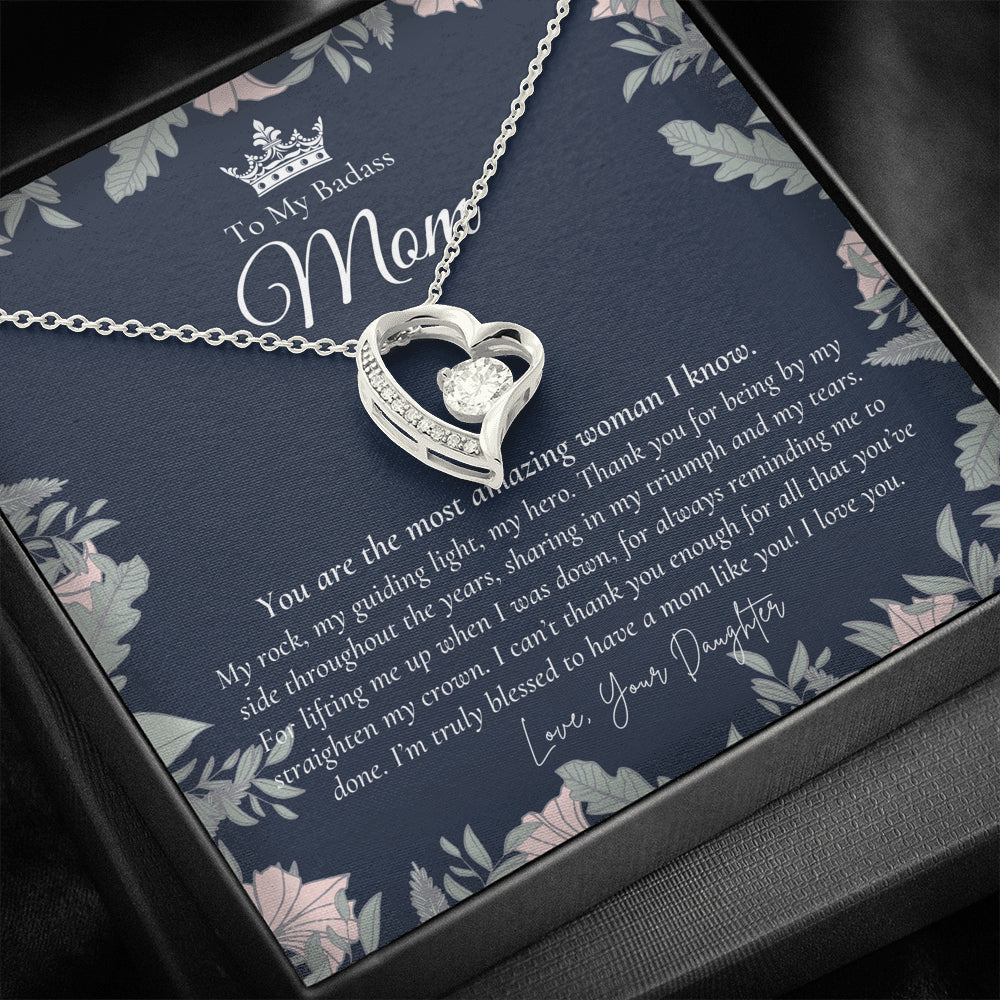 To My Badass Mom Necklace | Badass Mom Gift | Birthday Gift | Gift from Daughter on Wedding Day Mother’s Day Gift | Badass Mom | Love You Mom | Personalized Mothers Necklace | Gift for Mom